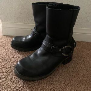 Leather Womens Harley Davidson riding boots sz 8